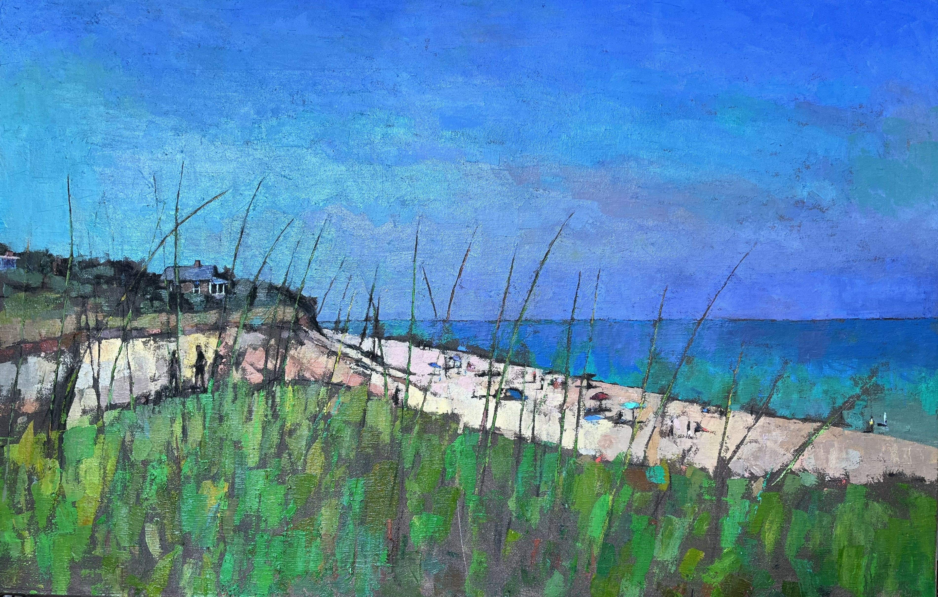 Beach Through Waving Grasses
